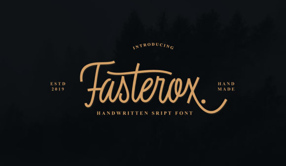 Fasterox: A Handwritten Font for Elegant Editorial Design