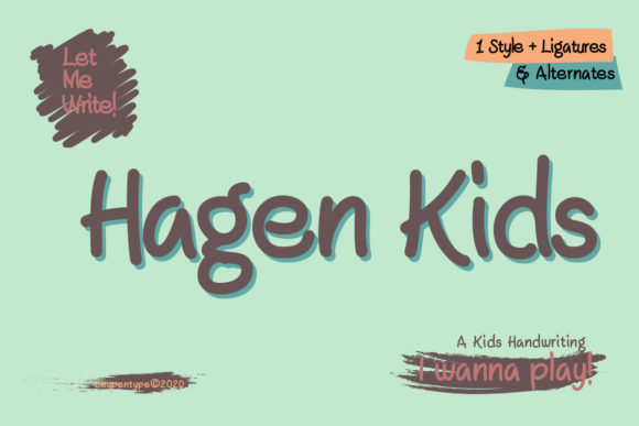 Hagen Kids Font for Handmade Creations