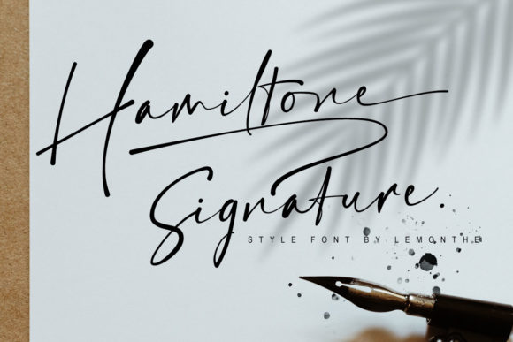 Hamiltone Signature Font for Web Design