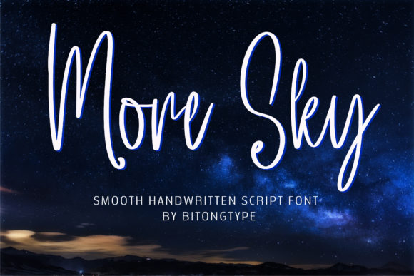More Sky: A Handwritten Script Font for Digital Creativity