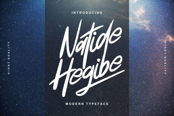 Natide Hegibe: A Handwritten Font with Elegant Charm