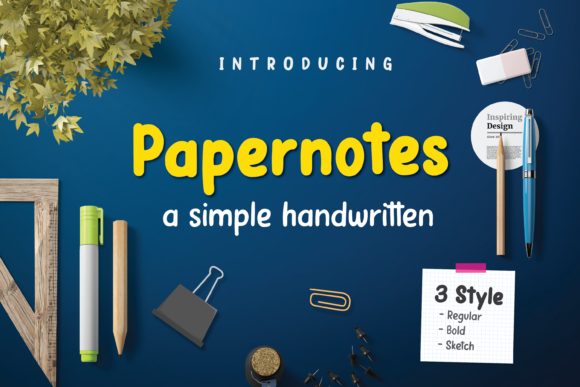 Papernotes: A Handwritten Font for Memorable Branding