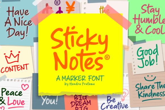 Sticky Notes Font for Web Design